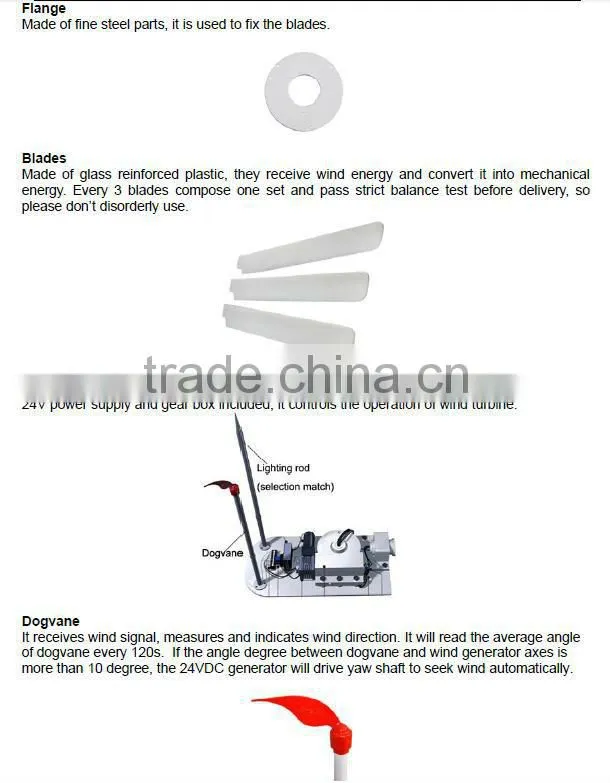 Chinese wind turbine10kw with wind deep cycle batteries