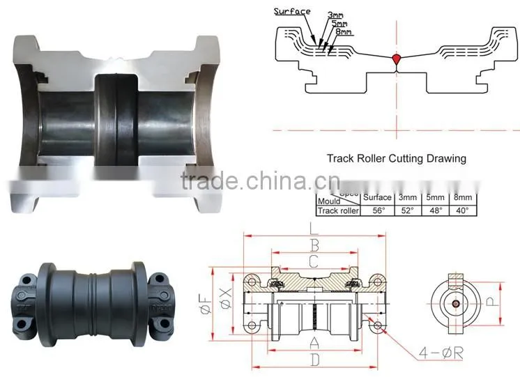 High quality excavator track roller for PC300