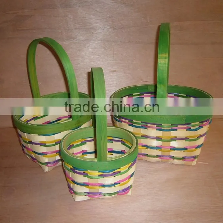 Christmas santa wooden gift decoration storage basket
