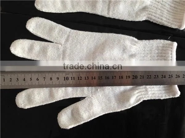 nature white cotton glove ,thin gloves ,cotton liner industry gloves