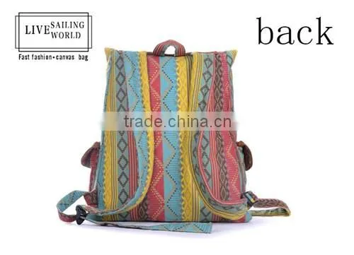 fashion laptop canvas backpack bag for girls