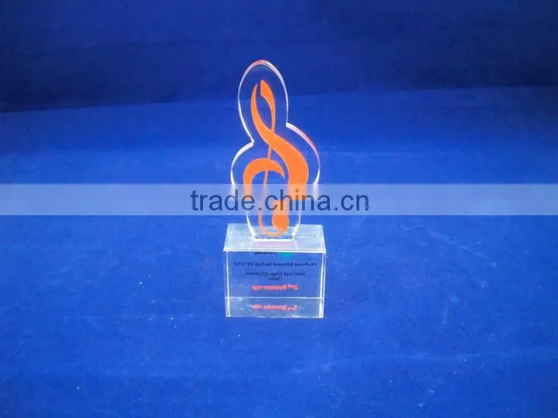 Crystal trophy for academy music competition
