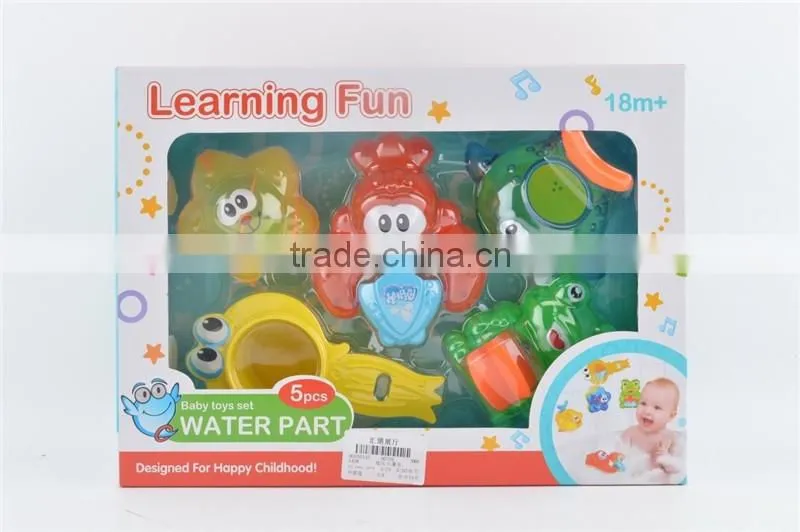 2016 New bath toy organizer Funny Electric spray duck toys with music educational baby toys ABS material intelligent baby toys