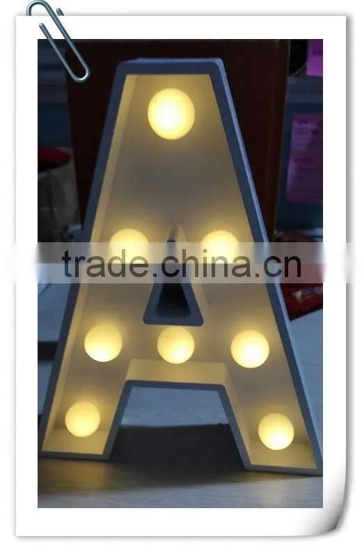 custom wedding letters light with the wood plastic composite material