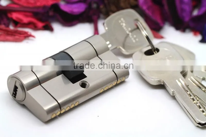 High qulity brass cylinder lock, safe lock cylinder,TRI-CIRCLE high security lock cylinder
