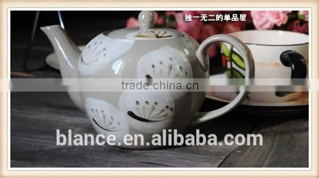 ceramic Vintage tea pot with painting