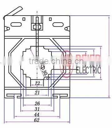 MES CP62/30 small size precision din rail type current transformer
