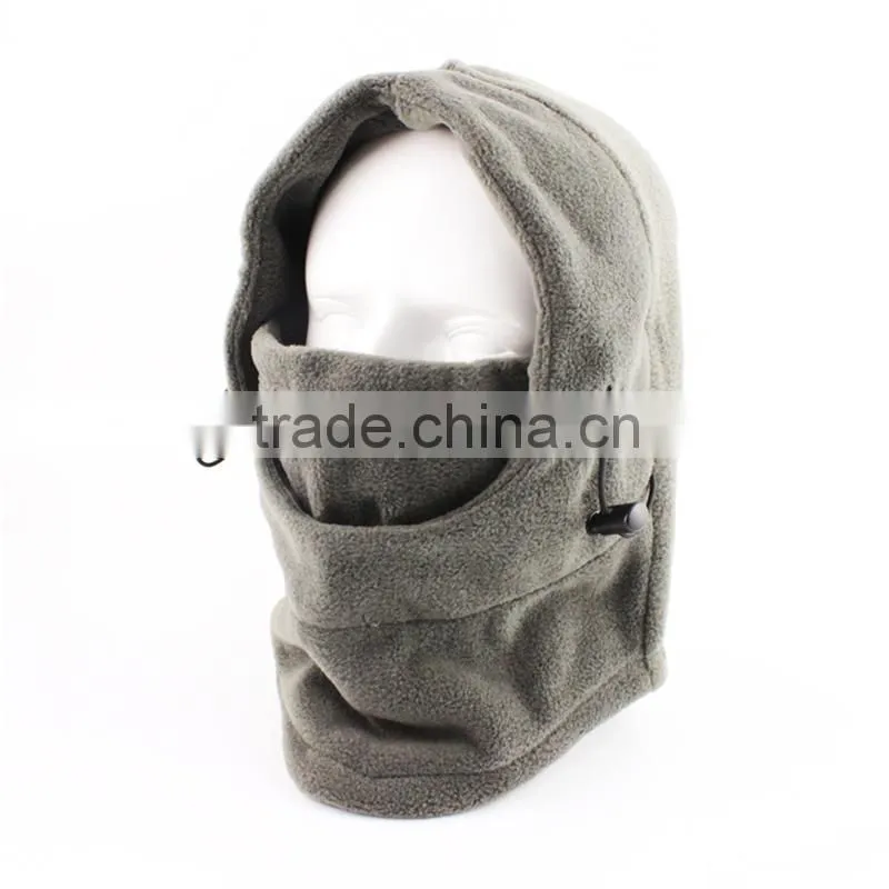 Dark grey motorcycle mask polar fleece balaclava