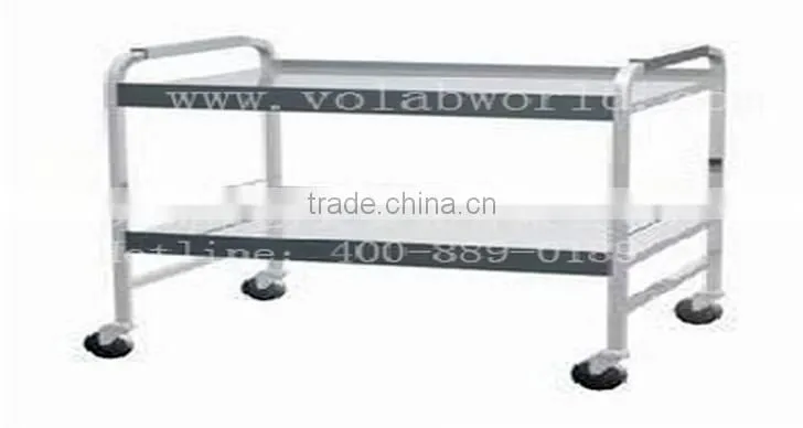 Volab Hospital stainless steel 3 tier trolley medical trolley hospital mobile cart