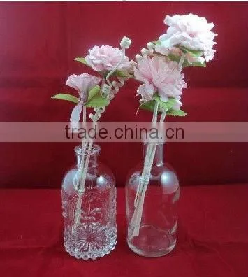 aromatherapy oil glass bottle,drangrance diffuser flower with engraving,reed flower diffuser