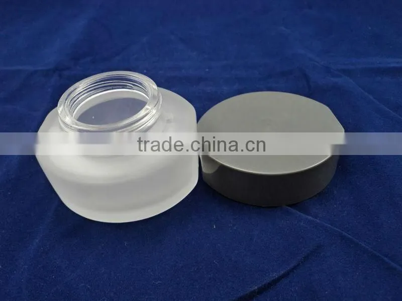 high-end night cream bottles with matte craft,oval skin care cream jars with labels