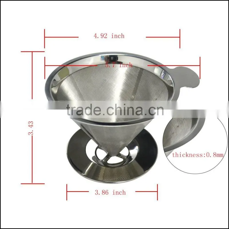 OEM Factory Price Custom Laser Logo Pour Over Coffee Filter