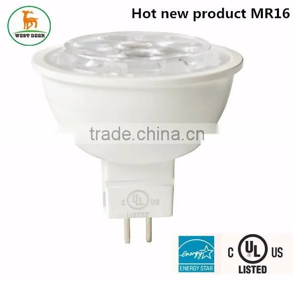 WestDeer Indoor led light UL approved energy saving E26 base led spotlight 6.5W mr16 decoration lighting for living room ceiling