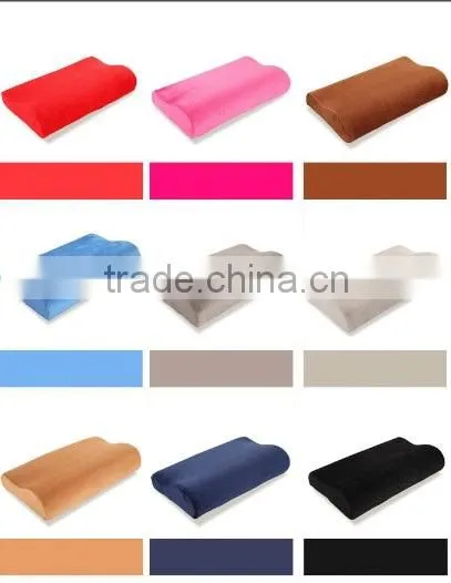 contour memory foam pillow with velvet sleeve/ velvet sleeve pillow