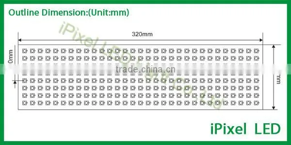 SMD 5050 smart Flexible 8 * 32 RGB micro led flashing panel lights