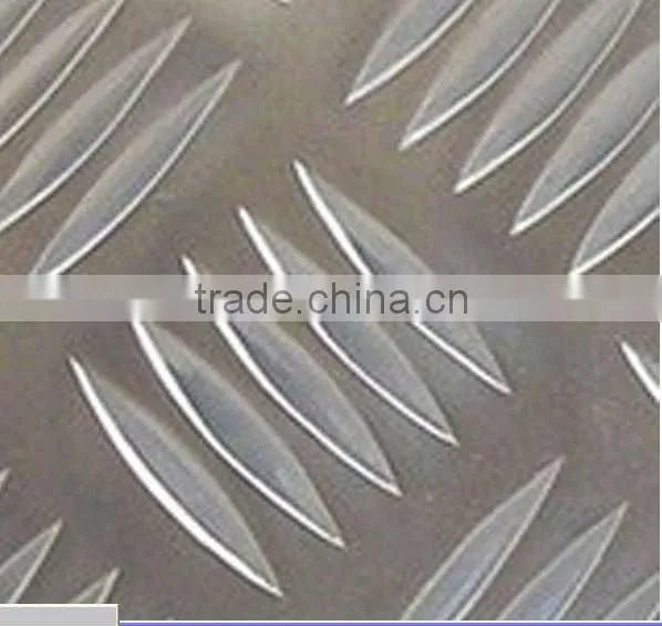5 bars embossed checkered aluminum sheet