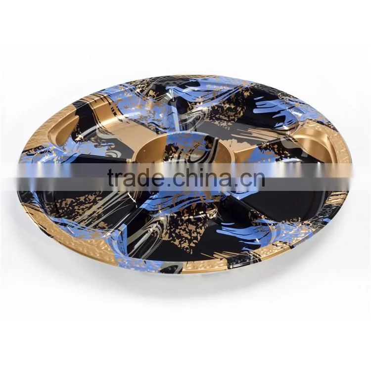 Round Disposable 6 Compartment Tray