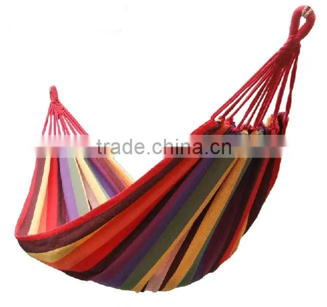 2014 New style Durable Cotton Rainbow color Hanging Hammock Bed