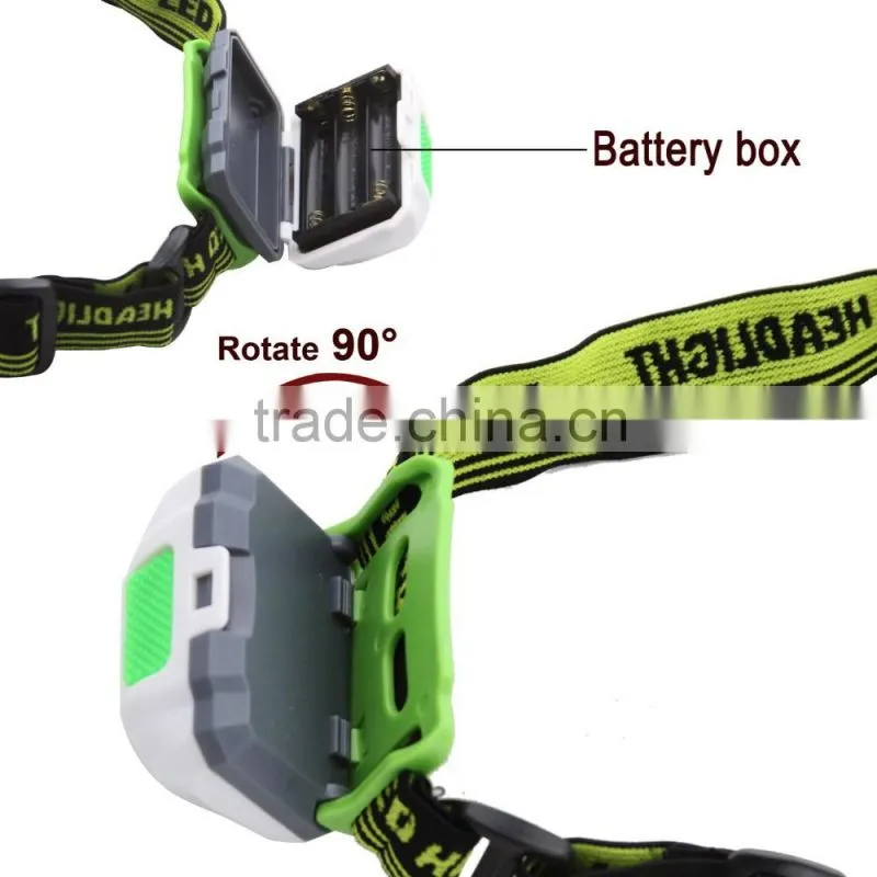 Mini 4 Mode Waterproof 200 Lumen R3 2 LED Flashlight Super Bright Headlight Headlamp Torch Lanterna with Headband