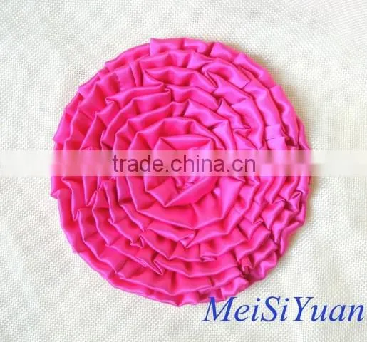 Supply Decorative Handmade Satin Ribbon Flowers giant layer trim flower hat and garment accessories