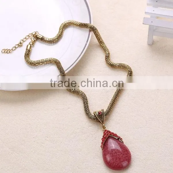 European Women Stone Alloy Necklace Wholesale