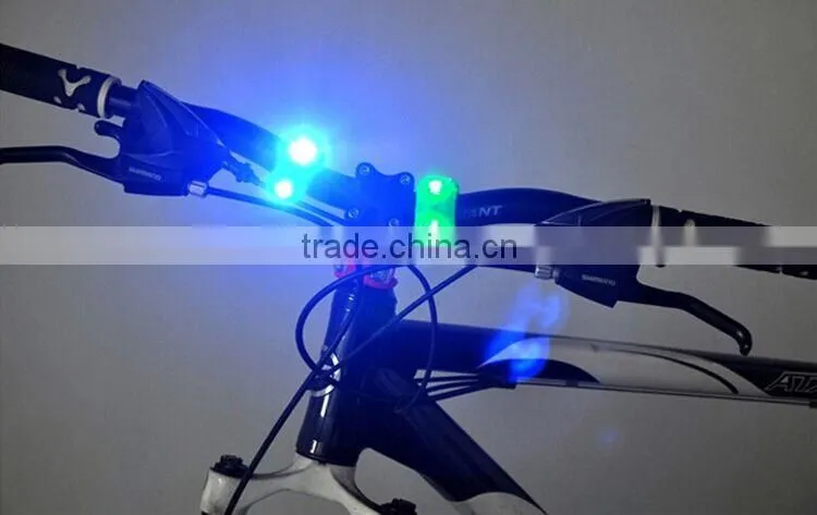 Colorful silicone led bike tail light Flexible Instal on bike as bike rear light
