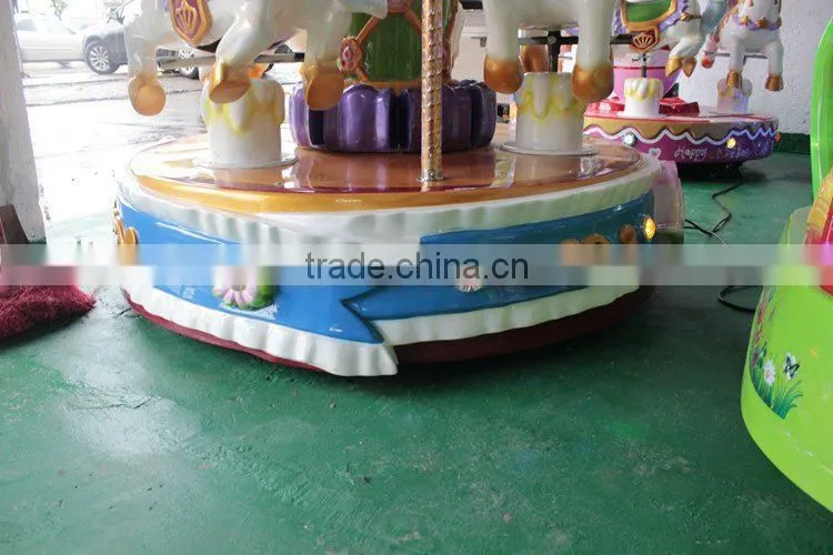 Newest Carousel games for kids ride on horse amusement park rides coin pusher arcade game machine for sale