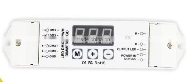 DC12-24V 3 Channels DMX 512 Decoder - DMX Driver Controller for LED Lights