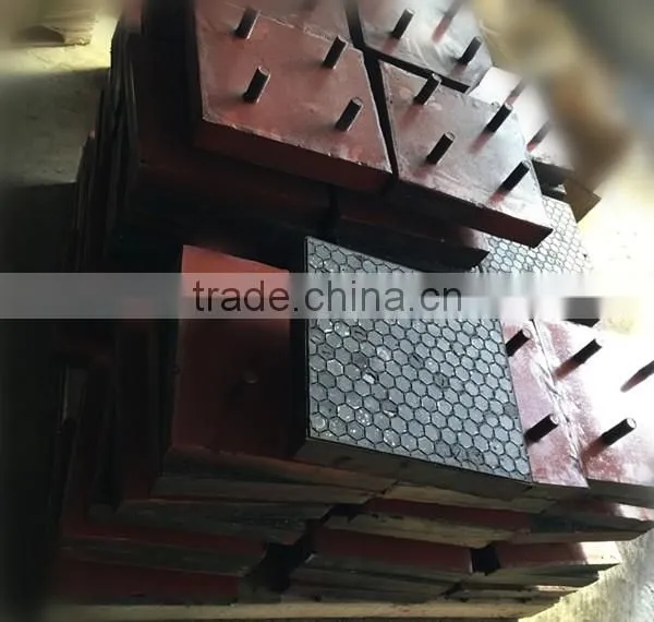 500 X 500mm Ceramic rubber wear liner with CN layer