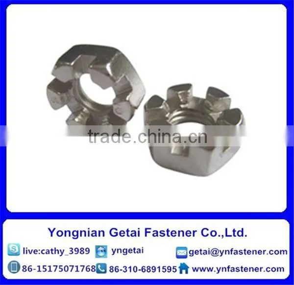 Carbon Steel DIN979 Hexagon Slotted and Castle Nuts Zinc Plated and Black
