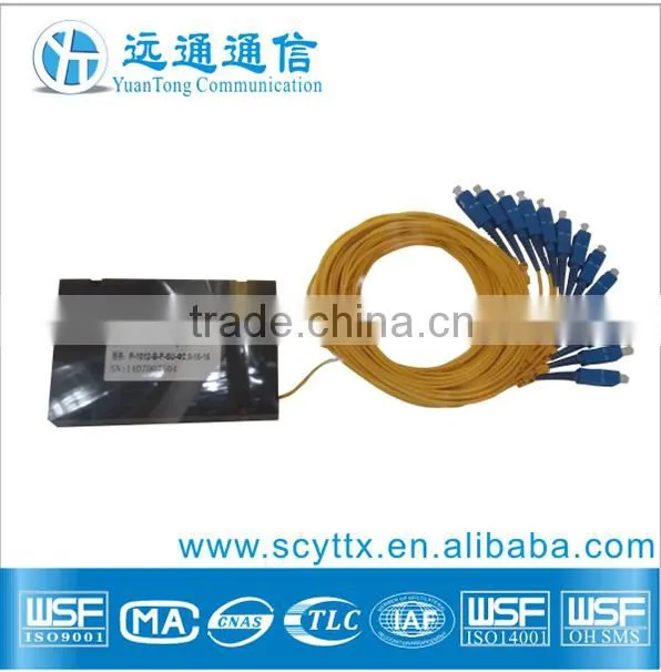 1x16 Fiber PLC Splitter with Standard ABS Plastic Box
