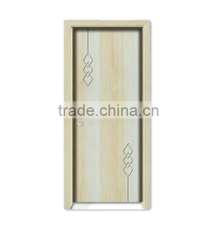 Simple style PVC wooden interior door for modern house design