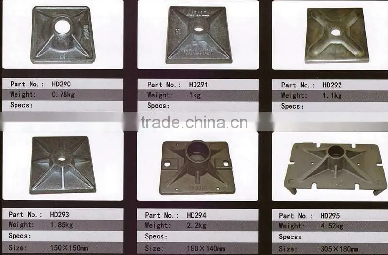 Scaffolding Pressed Steel Base Plate