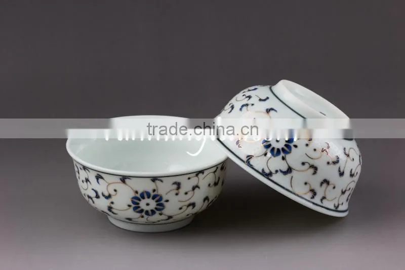 Light-Golden Flower Porcelain Tea Cup, 60ML/cup