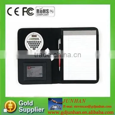 promotional pu leather 8 digits notebook with calculator