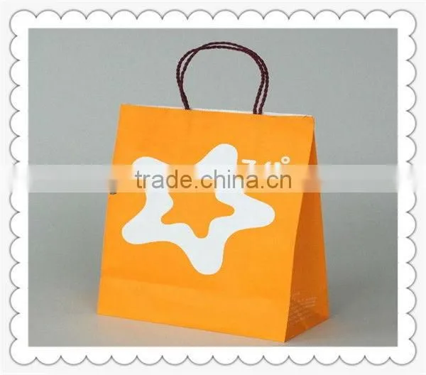 Customized brand blank kraft paper bags forpacking garment