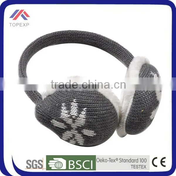 winter warm cute earmuff funny shape knitted earmuff