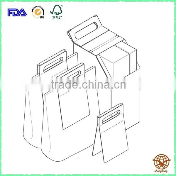 Cheap Printed Shopping Kraft Bag with Handle,Exellent Design Shopping Bag