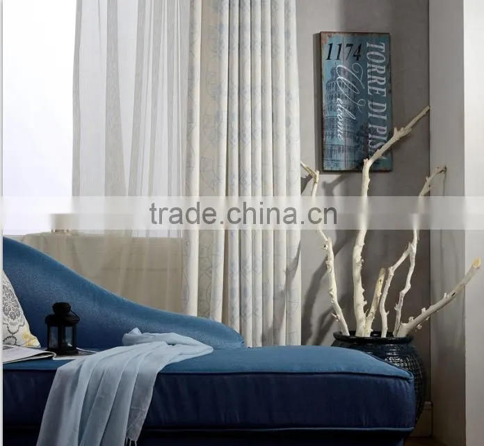 100% polyester Curtain Embroidery Fabric For Interior Window