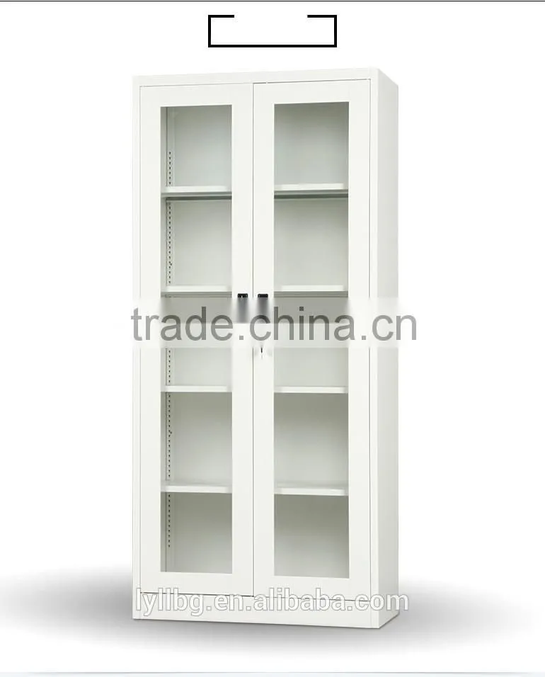 Clear View Glass Door Metal Storage Cabinets