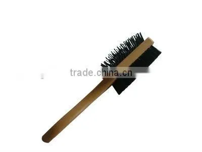 wooden handle dog brush
