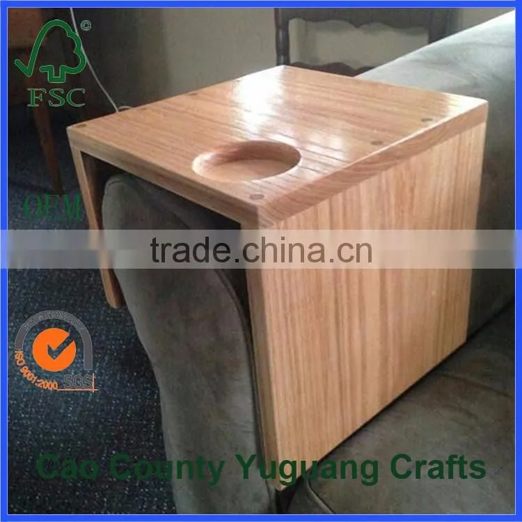 Wood slide under sofa table decorative table shelf edging