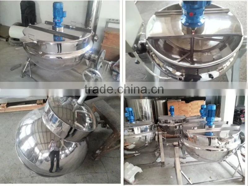 tilting stainless steel jacket steam cooking pot