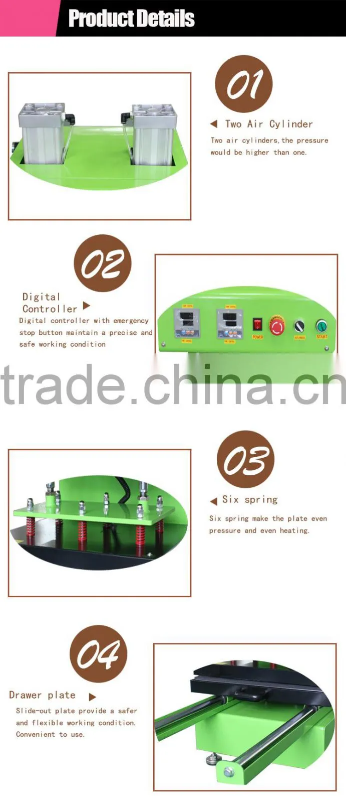 Hottest CE High Quality Rosin Pneumatic Double Heating Plates Heat Press Machine