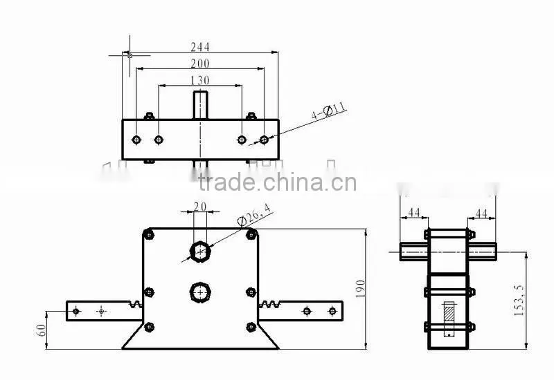 Truss Pinion for greenhouse ventilation system