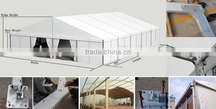 Waterproof architecture tent with rolling door