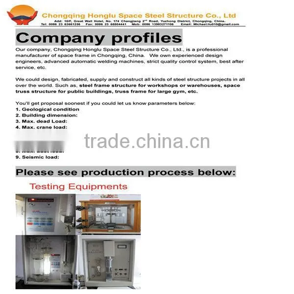 China Honglu Steel Fabrication Trestle For Sale