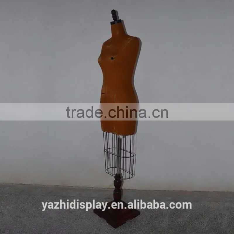 dilapidated upper body retro woman mannequin display