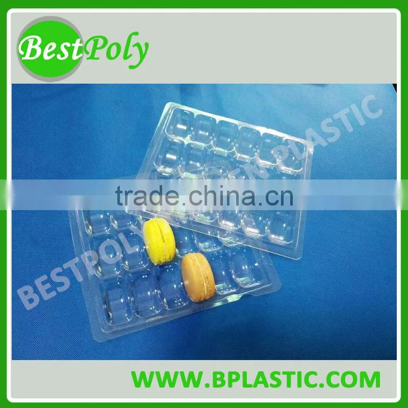 Hot sale!!! Plastic 18pc macaron tray packaging for sale