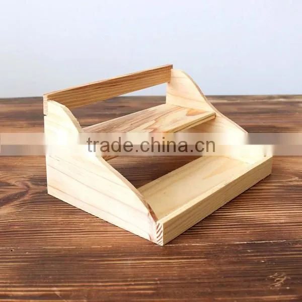 Balcony Multi-Storey Pine Wood Mini Flower Racks, Solid Wood Plant Shelf Convenient To Use